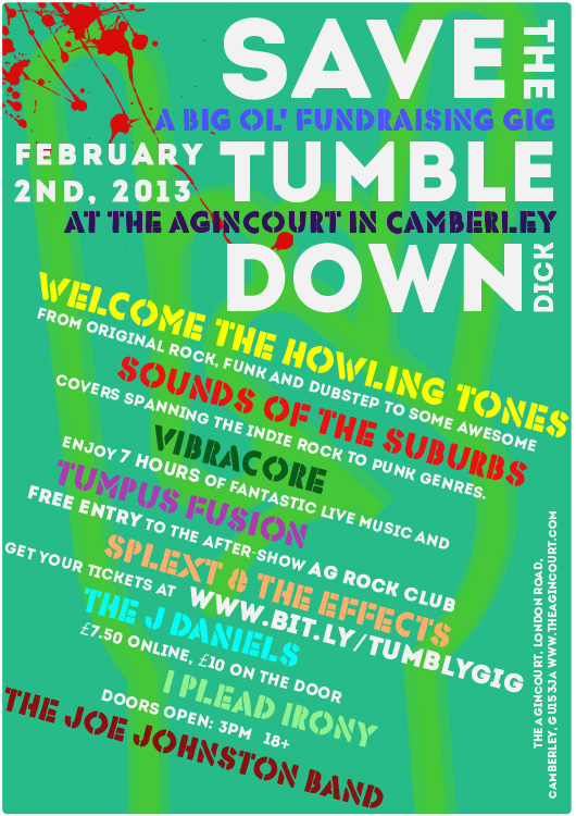 Save the Tumbledown gig poster